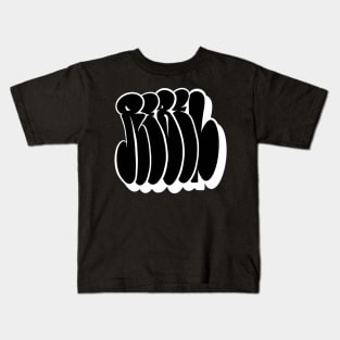 Graffiti Bubble Letters "Rebel" Shirt - black Kids T-Shirt